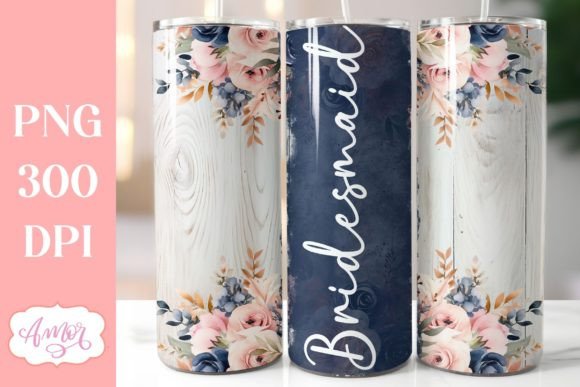 Download Bridesmaid Tumbler Wrap Sublimation PNG - Bride Collection