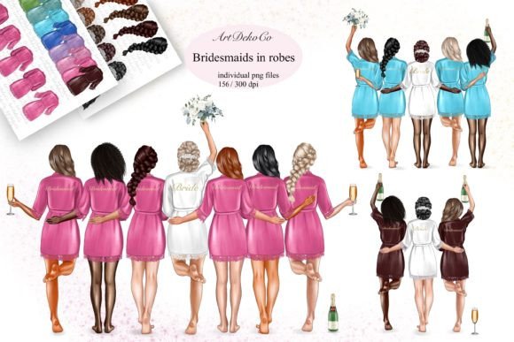 Download Bridesmaid Robe Clipart, Bridesmaid Draw - Bride Collection