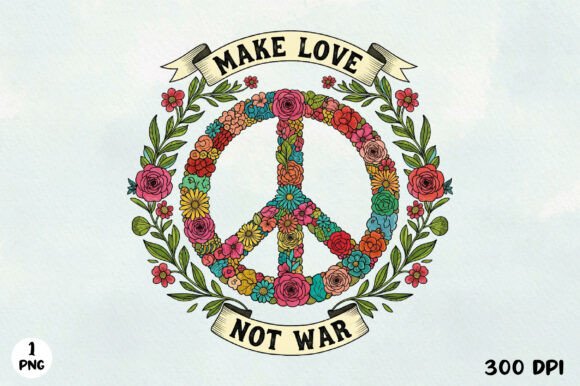 Download Make Love Not War, Hippie Quotes PNG - Hippie quotes Collection