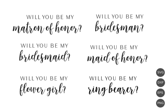Download Will You Be My Bridesmaid Svg Bundle - Bride Collection