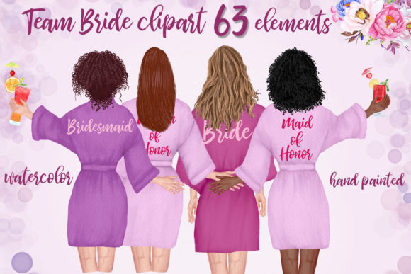 Download Bridesmaid Robes Clipart Team Bride&nbsp;&nbsp; - Bride Collection
