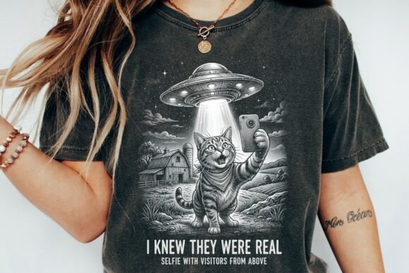 Download Cat Selfie Ufo Alien Abduction Funny - Ufo Collection
